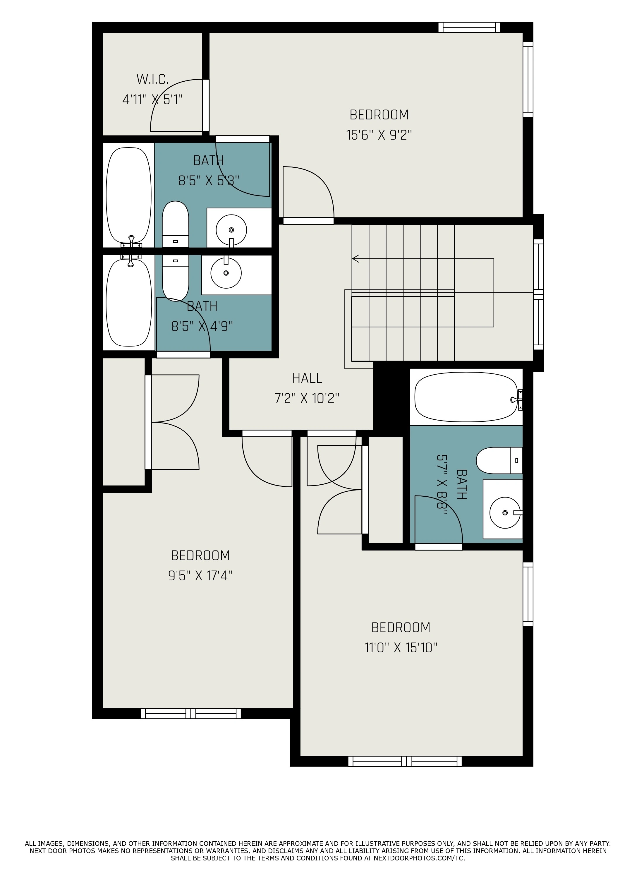 6 Bedroom 6.5 Bathroom Townhome Floorplan 3